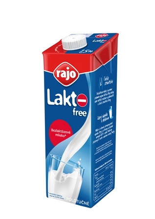 Bezlaktózové mlieko 1,5% 1 l, Rajo. / 1ks
